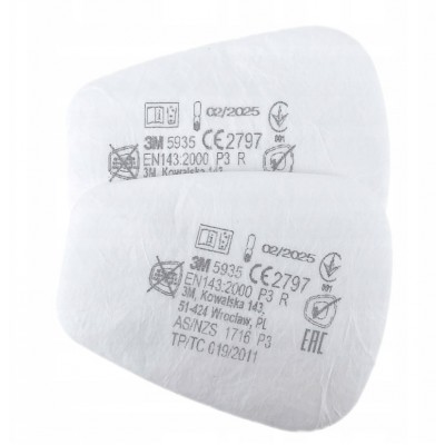 KOMPLET MASKA 3M 6200 / 6300 + FILTRY 5935 + POCHŁANIACZE 6059 + 501 Półmaski KOMPLET MASKA 3M 6200 / 6300 + FILTRY 5935 + POCHŁANIACZE 6059 + 501 Półmaski