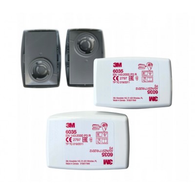 Filtr cząstek stałych 3M 6035 przeciwpyłowy P3 - 2 szt. Filtry Filtr cząstek stałych 3M 6035 przeciwpyłowy P3 - 2 szt. Filtry