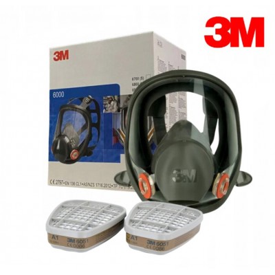 MASKA PRZECIWPYŁOWA PEŁNOTWARZOWA 3M 6800/6900 KOMPLETNA + FILTRY 6051 Pełnotwarzowe maski