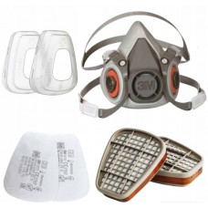 Komplet Maska 3M 6200 / 6300 + Filtry 5935 + Pochłaniacze 6051 + 501