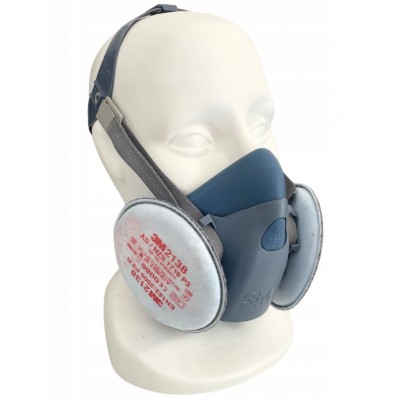 KOMPLET MASKA 3M 7502 / 7503 (M/L) + FILTRY 3M 2138 P&oacute;łmaski