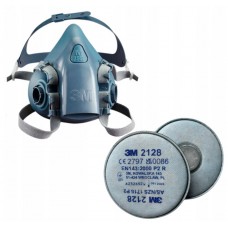 KOMPLET MASKA LAKIERNICZA 3M 7502 / 7503 M/L PÓŁMASKA + FILTRY 3M 2128