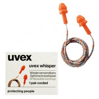UVEX WHISPER 2111.201 WKŁADKI PRZECIWHAŁASOWE ZATYCZKI NA SZNURKU Ochrona słuchu