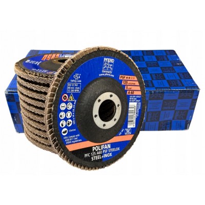 10x TARCZA LISTKOWA PFERD POLIFAN PFC 125 A60 PSF STEELOX STEEL+INOX Tarcze tnące