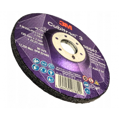 3M 98647 TARCZA ŚCIERNA CUBITRON 3 125 mm x 7 mm P36 ZIARNO PRECYZYJNE Tarcze tnące
