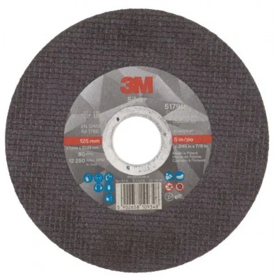 3M SILVER 51790 TARCZA DO CIĘCIA INOX / STALI 125 x 1 x 22,23 mm T41 Tarcze tnące