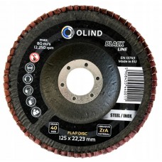 Lamelka OLIND BLACK LINE 125 x 22,23 ZIRKON ZR40 tarcza listkowa