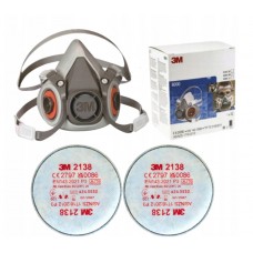 ZESTAW 3M MASKA 6200 (M) PÓŁMASKA LAKIERNICZA + FILTRY 2138